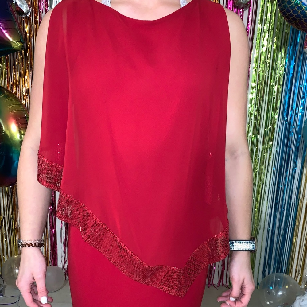 Fashionable red dress